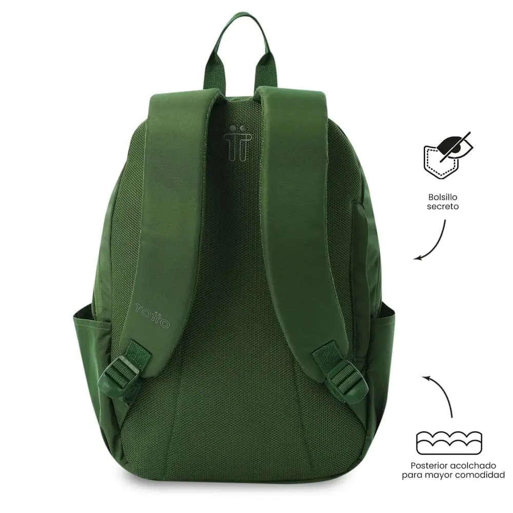 Morral Universitario Porta PC 14" Trik Verde Hombre