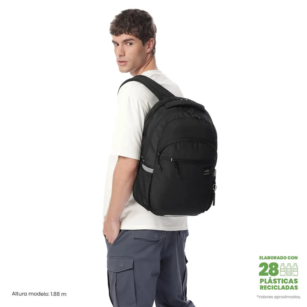 Morral Universitario Porta PC 15.4" Indo Negro Unisex