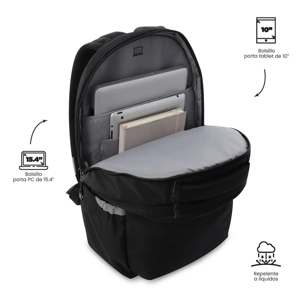 Morral Universitario Porta PC 15.4" Indo Negro Unisex