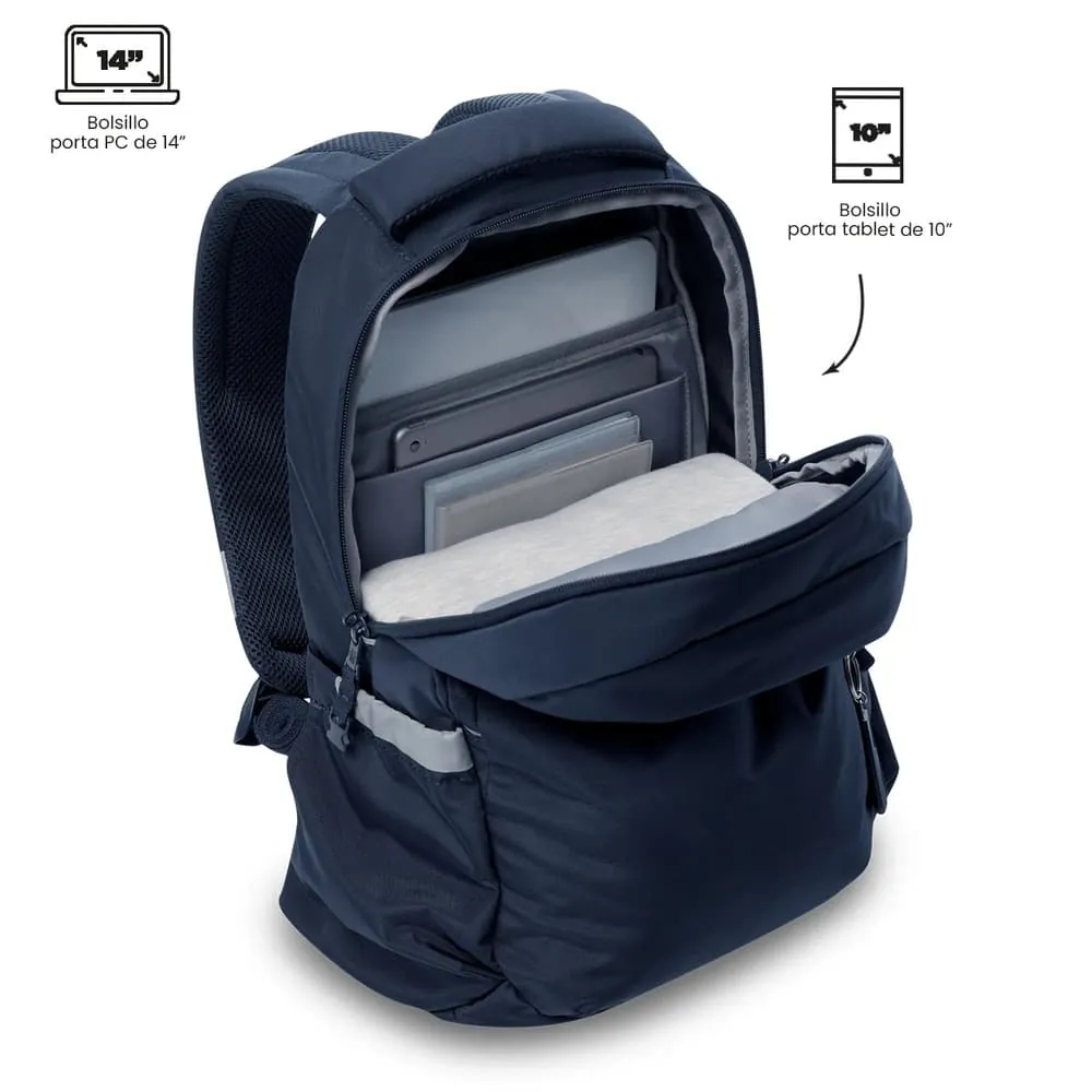 Morral Universitario Porta PC 14" Misisipi Azul Unisex