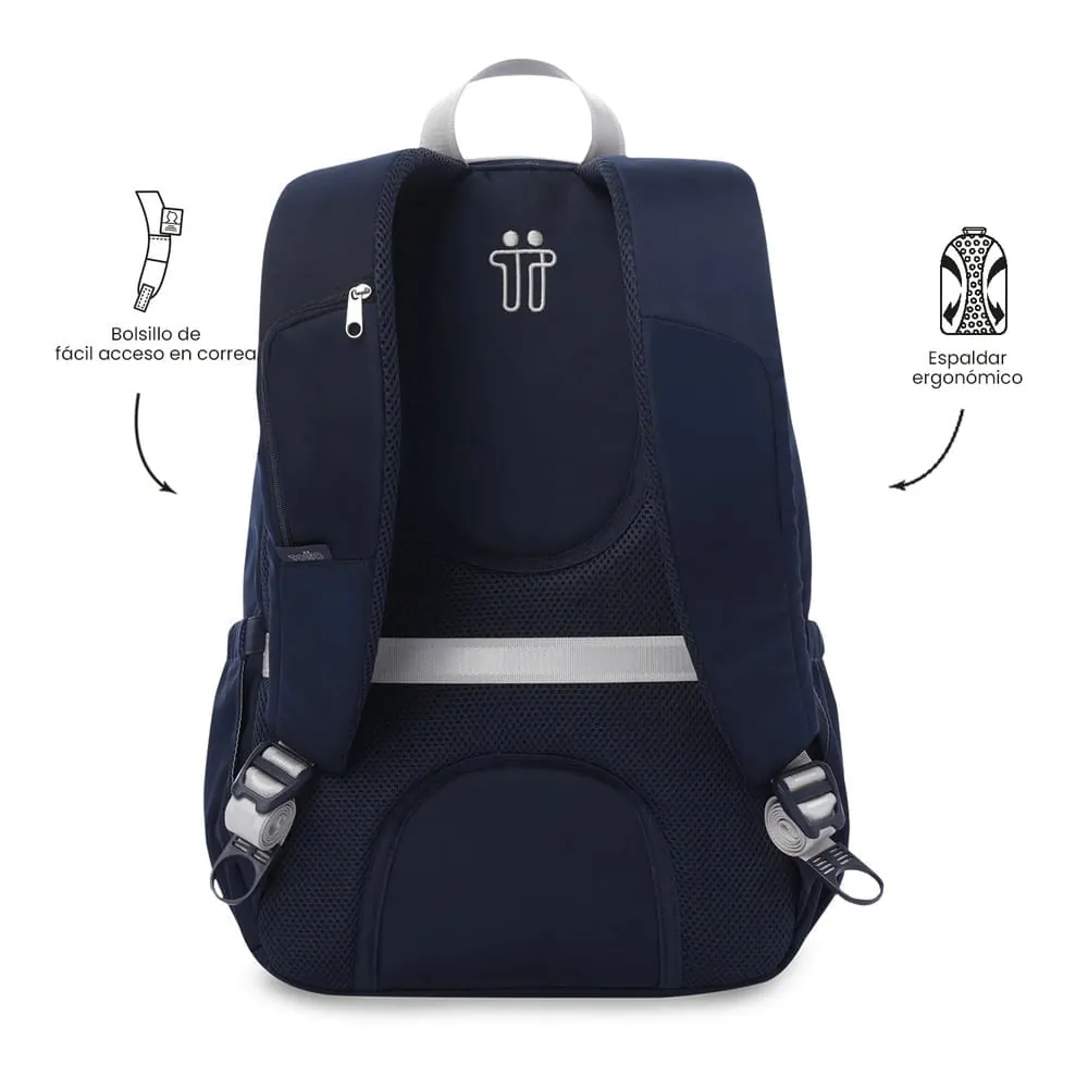 Morral Universitario Porta PC 14" Goctal Twill 2.0 Azul Mujer
