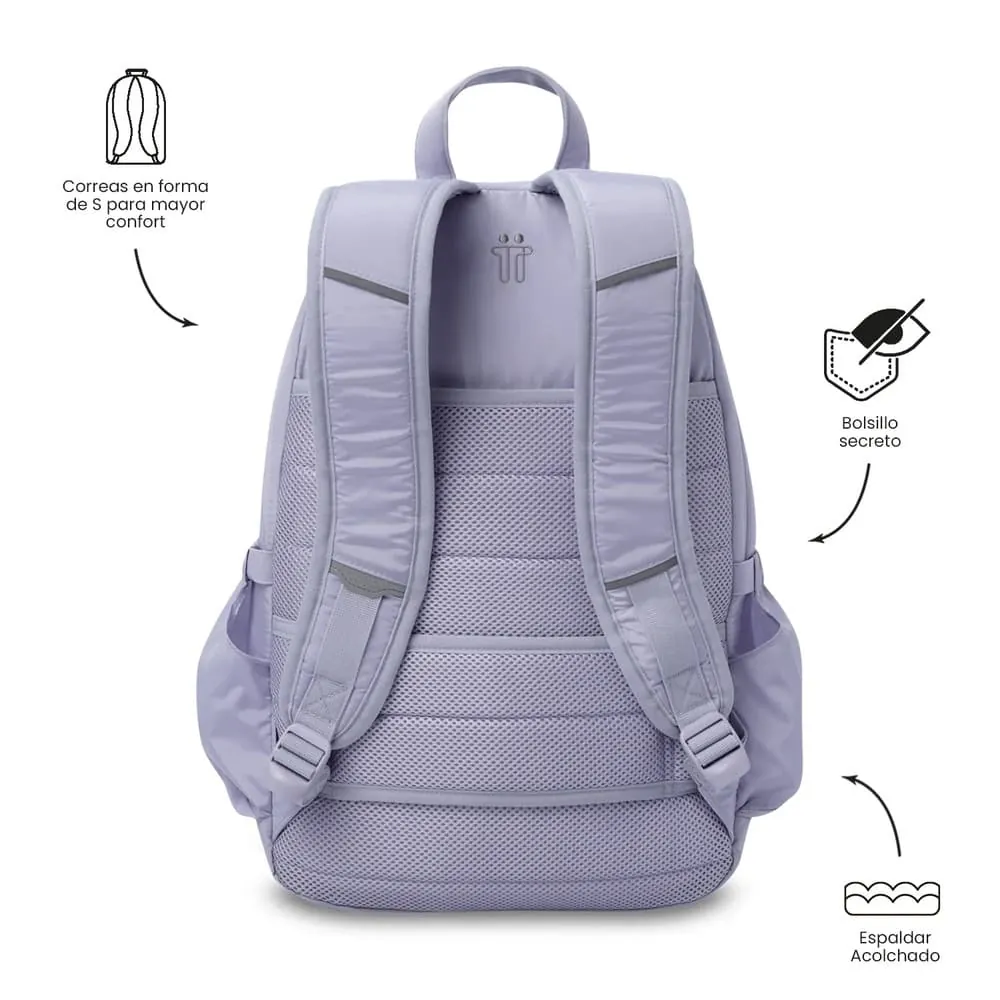 Morral Universitario Porta PC 14" Plaine 2.0 Morado Mujer