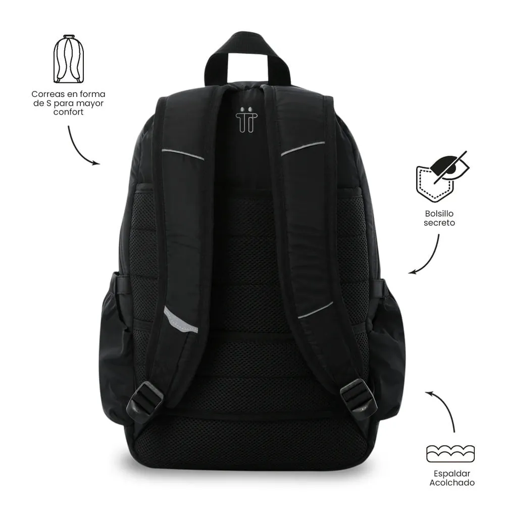 Morral Universitario Porta PC 14" Plaine 2.0 Negro Unisex