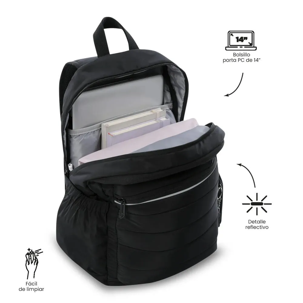 Morral Universitario Porta PC 14" Plaine 2.0 Negro Unisex