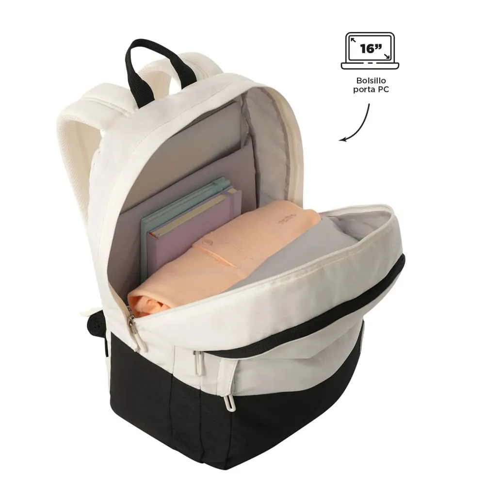 Morral Universitario Porta PC 16" Toluca 2.0 Blanco Mujer