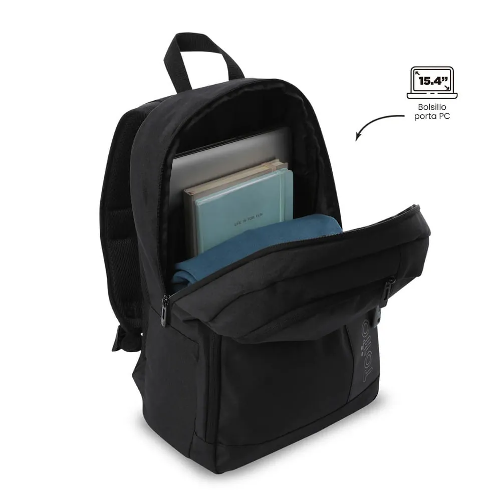 Morral Universitario Kanto Porta PC 15.4" Negro Unisex