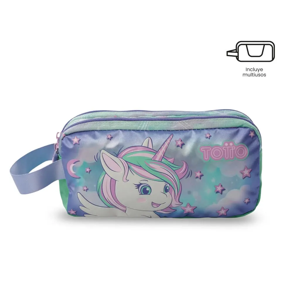 Combo Escolar Niña X3 Morral + Lonchera + Multiuso Magic Dreams Verde