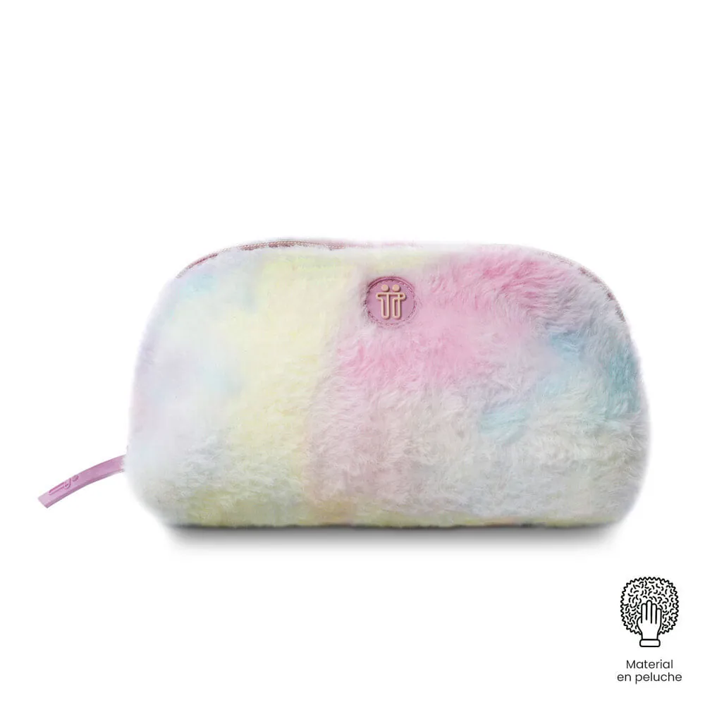 Cartuchera Escolar en Peluche para Niña Fluffy Rosada