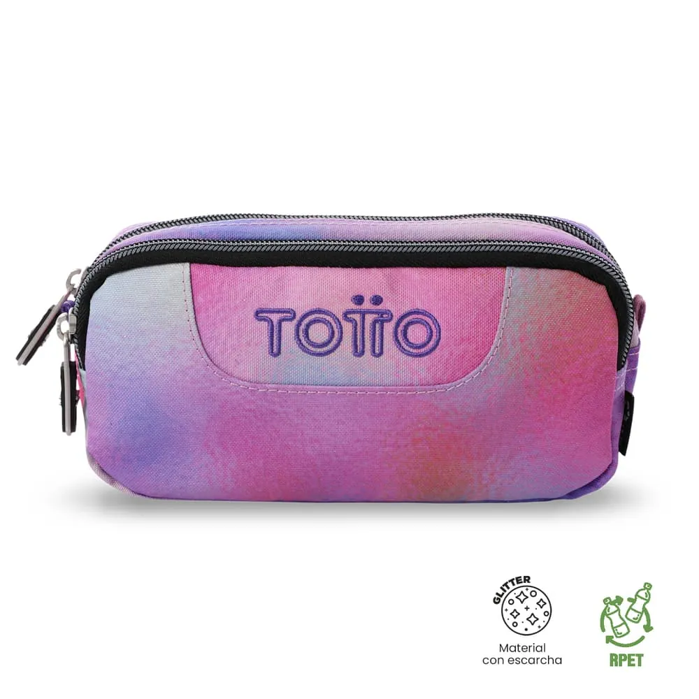 Cartuchera Multiuso Sobre Glitter Pequeña Rosada Mujer