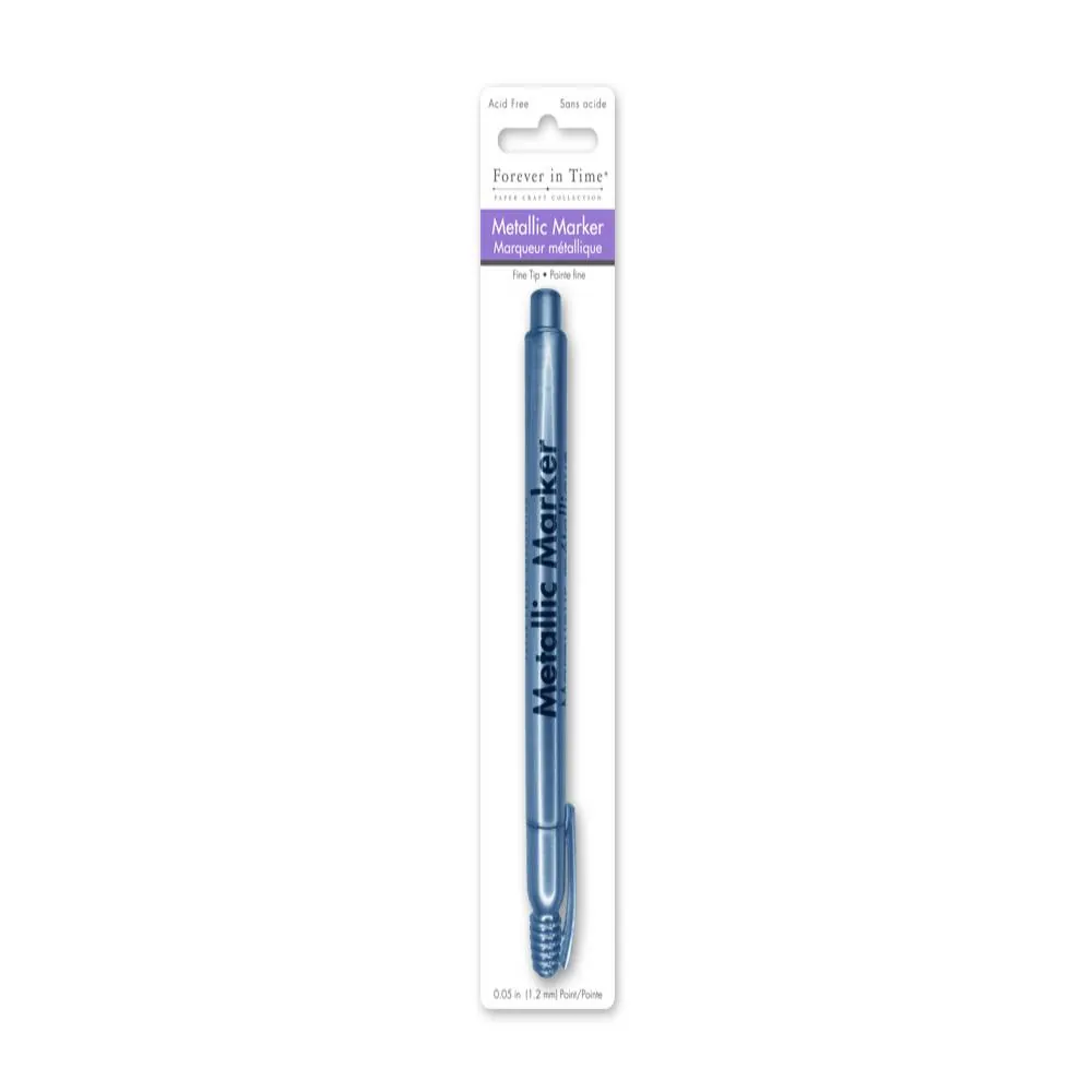 Marcador Azul Metal