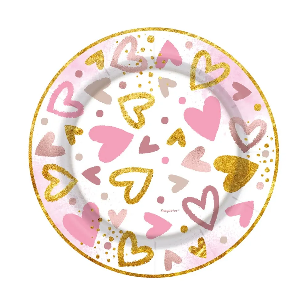 Plato X8 17Cm Corazones