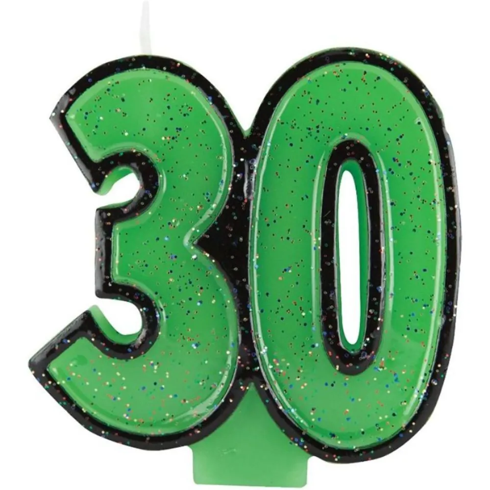 Vela Número 30 Escarchada.