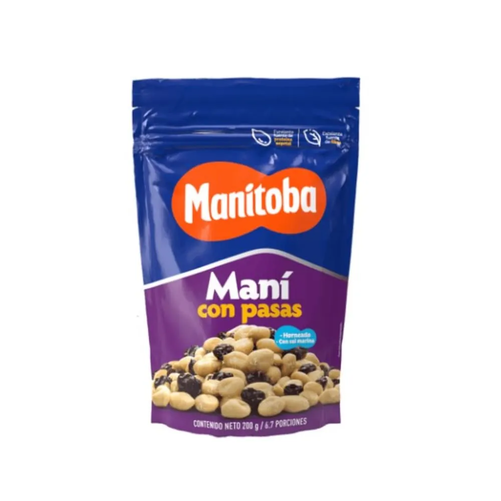 Mani Con Pasas Manitoba 200 Gr
