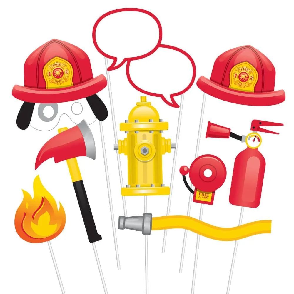 Accesorios Para Fotos Bomberos X10