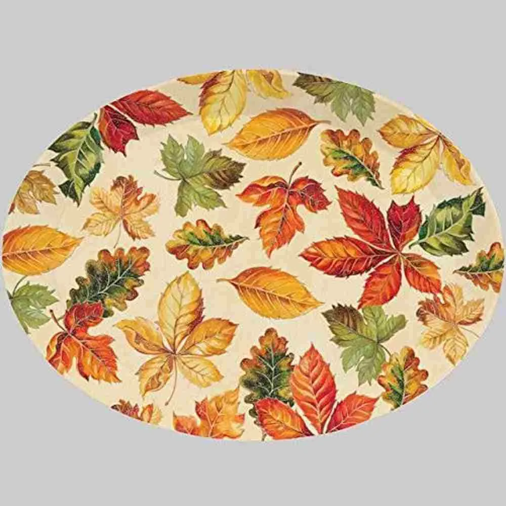 Bandejas Ovalada Hojas Otoño