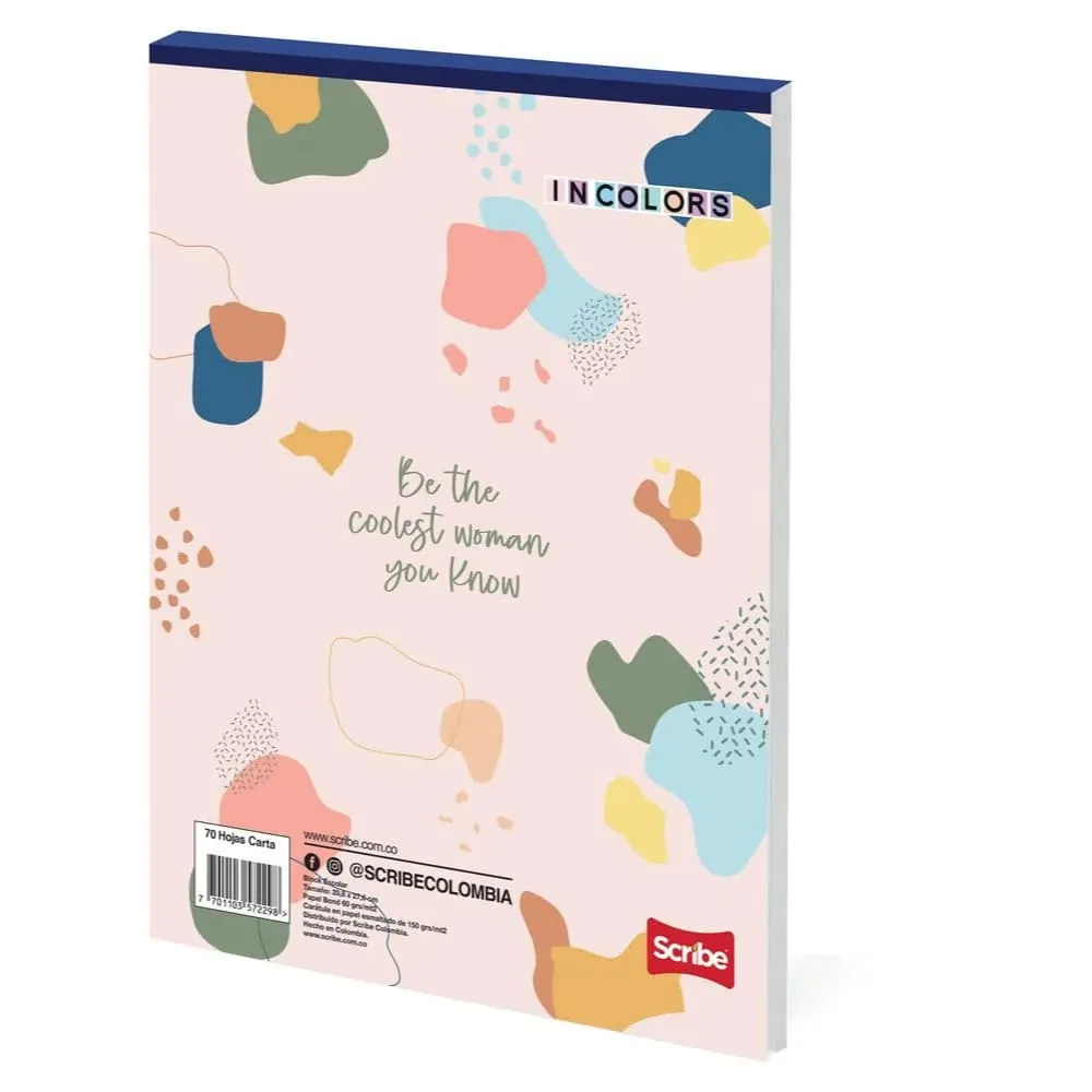Block Carta Cuaderno Incolors 70 Hojas Surtido