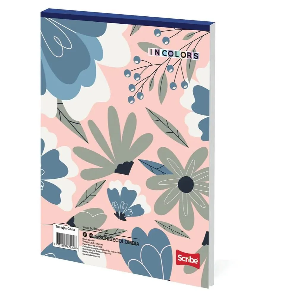 Block Carta Cuaderno Incolors 70 Hojas Surtido