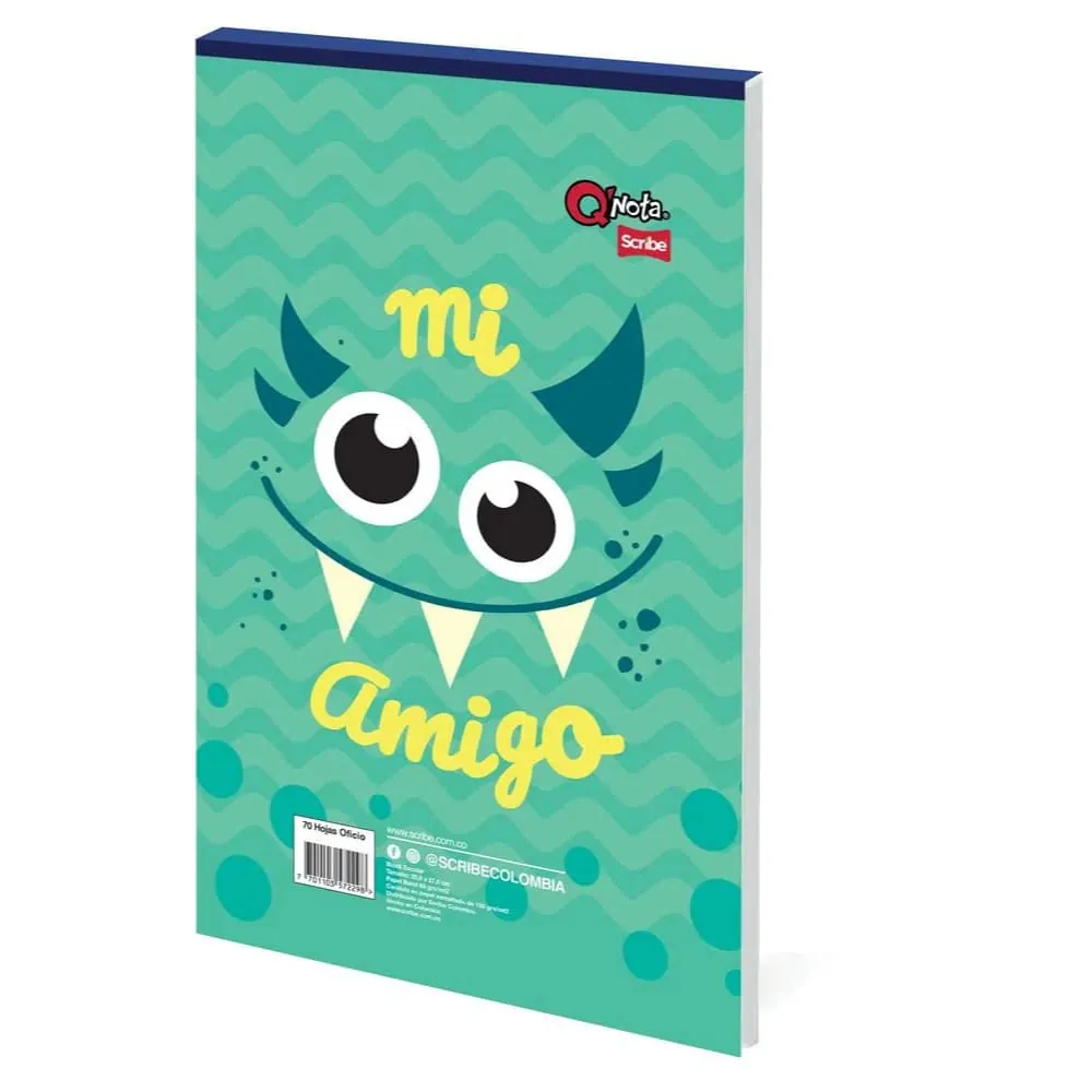 Block Carta Sin Rayado Qnota 70 Hojas Surtido
