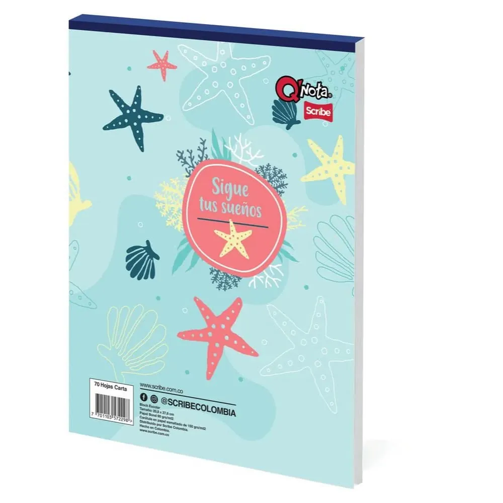 Block Oficio Cuaderno Qnota70 Hojas Surtido