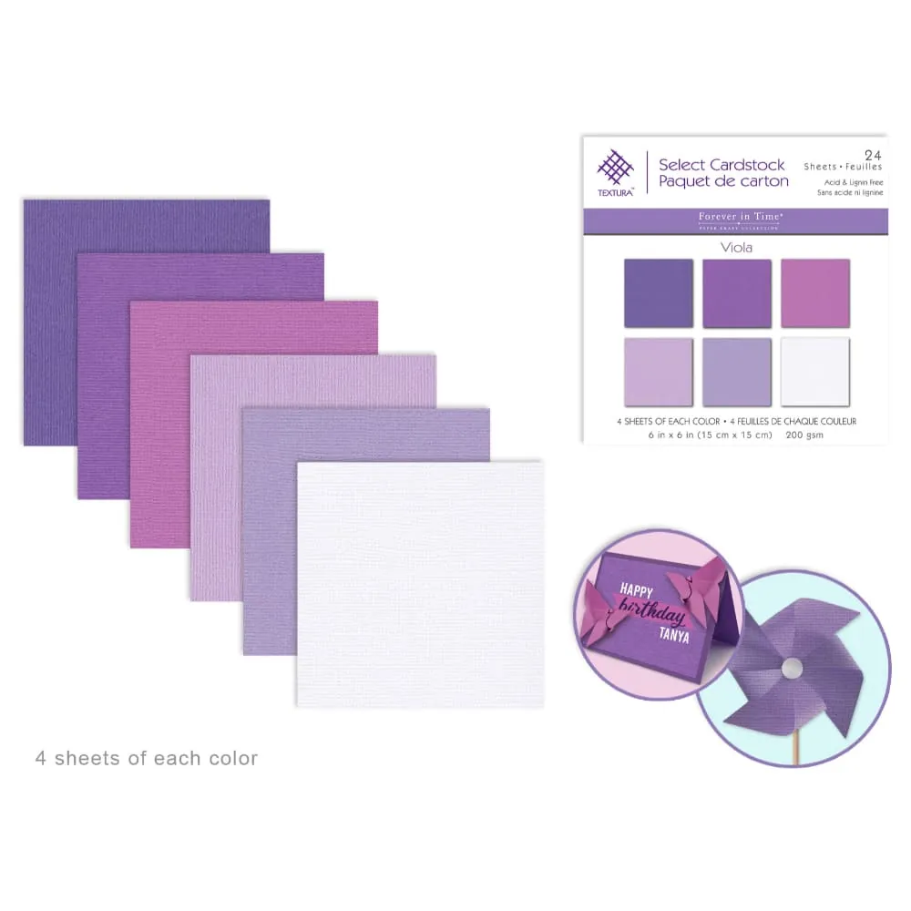 Cartulina X24 15Cm Tonos Violeta