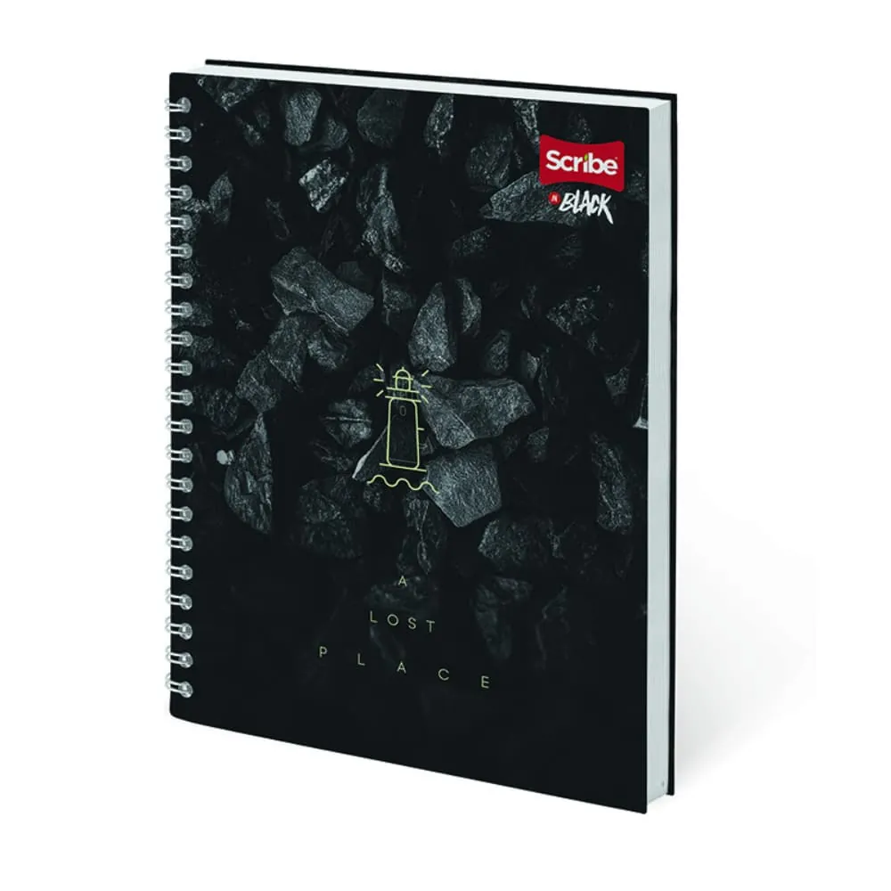 Cuaderno 80 Hojas Rayado In Black Surtido