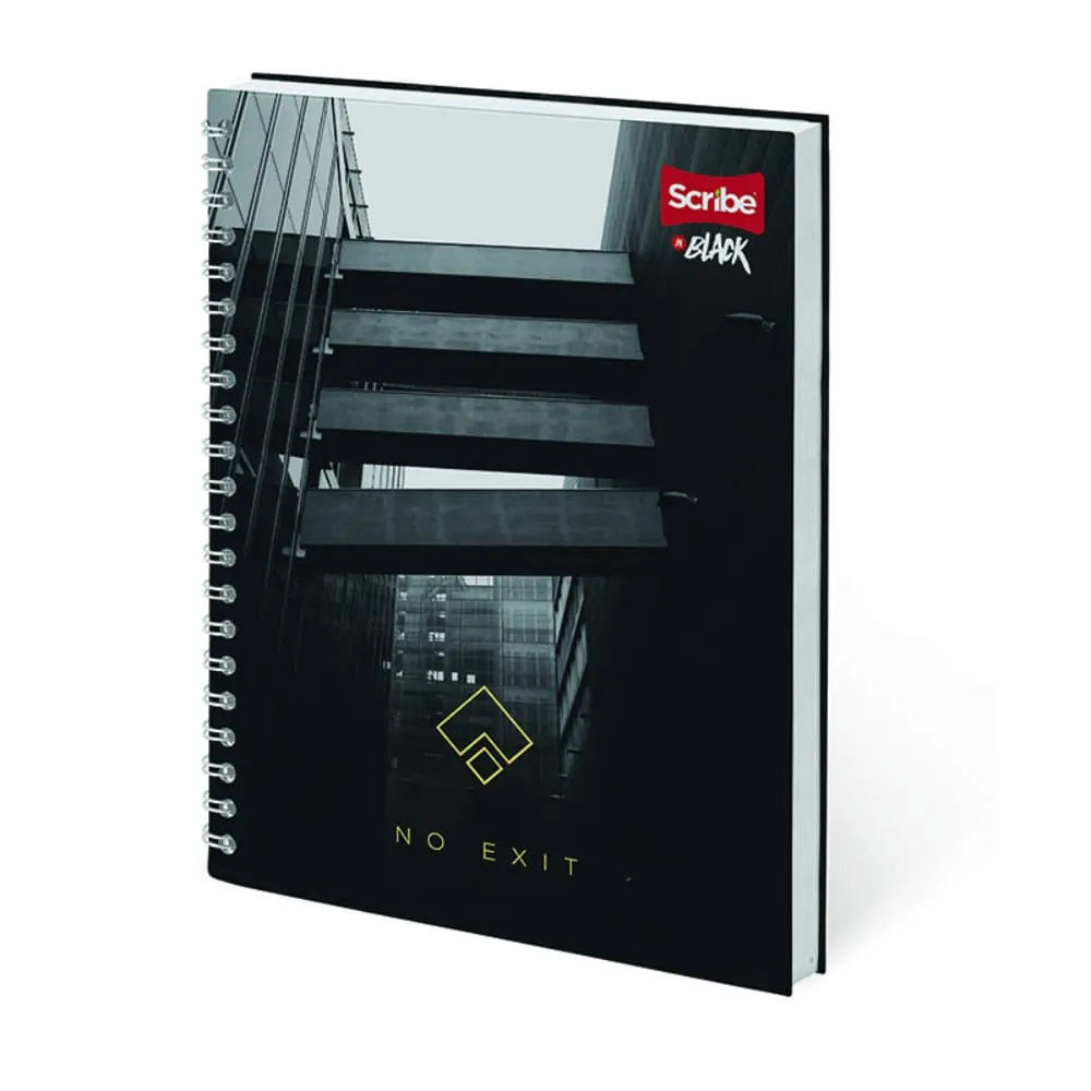 Cuaderno 80 Hojas Rayado In Black Surtido