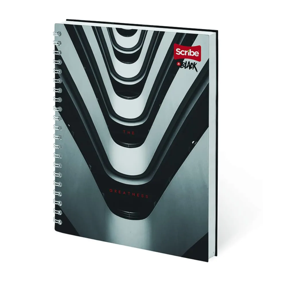 Cuaderno 80 Hojas Rayado In Black Surtido