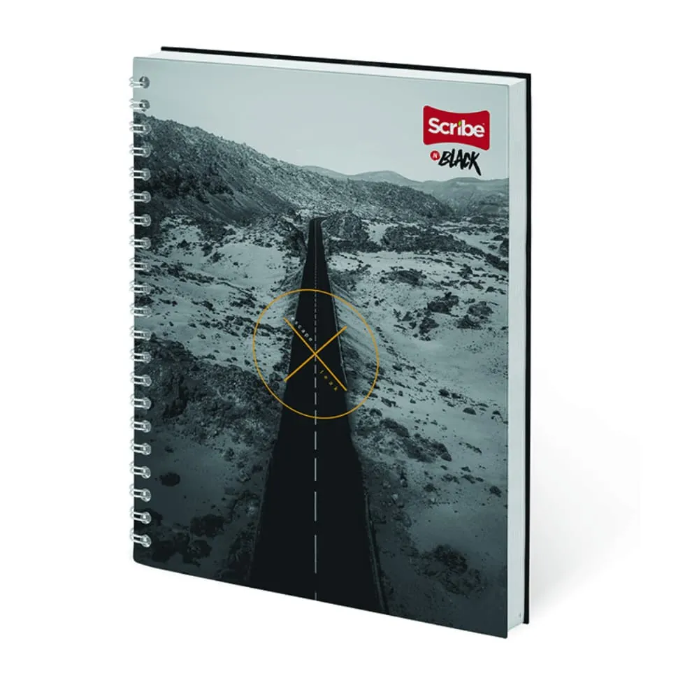 Cuaderno 80 Hojas Rayado In Black Surtido
