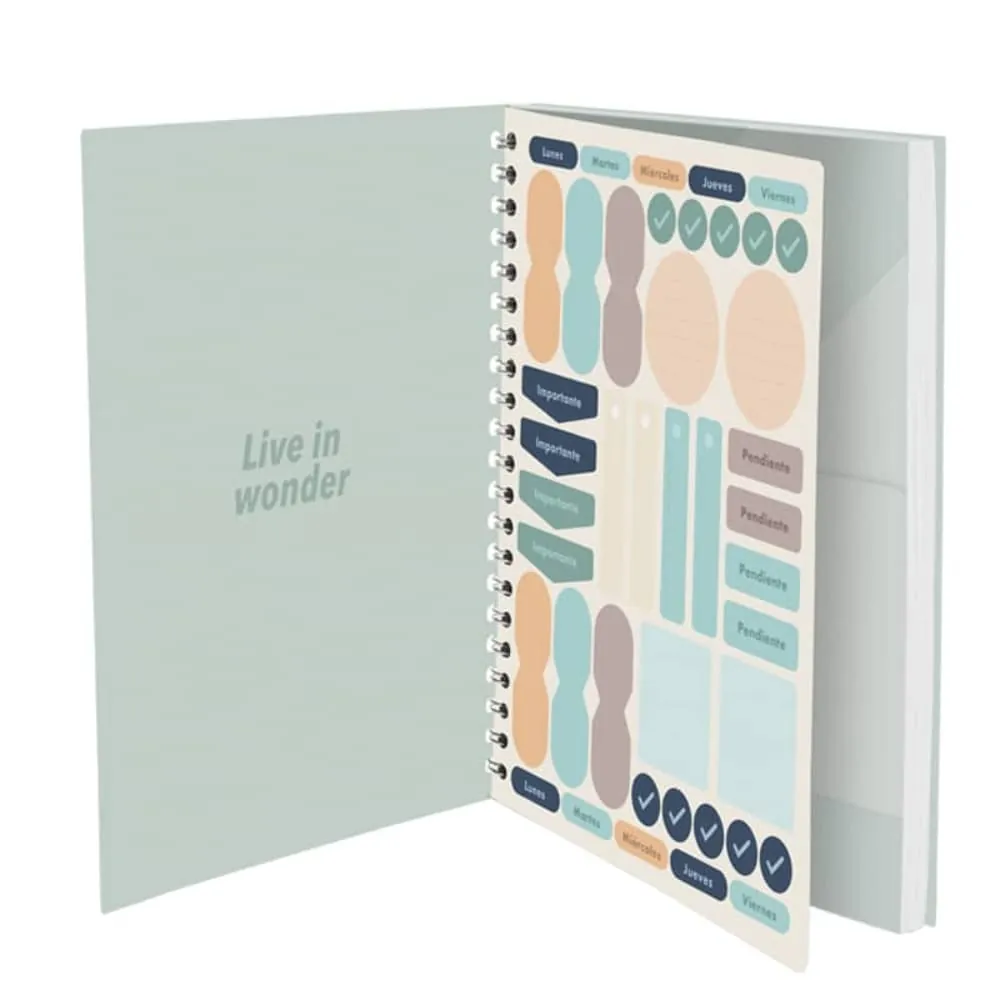 Cuaderno Argollado 80 Hojas Cuadriculado Surtido