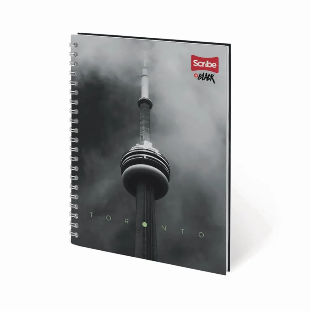 Cuaderno Argollado Black 80 Hojas Cuadriculado Surtido