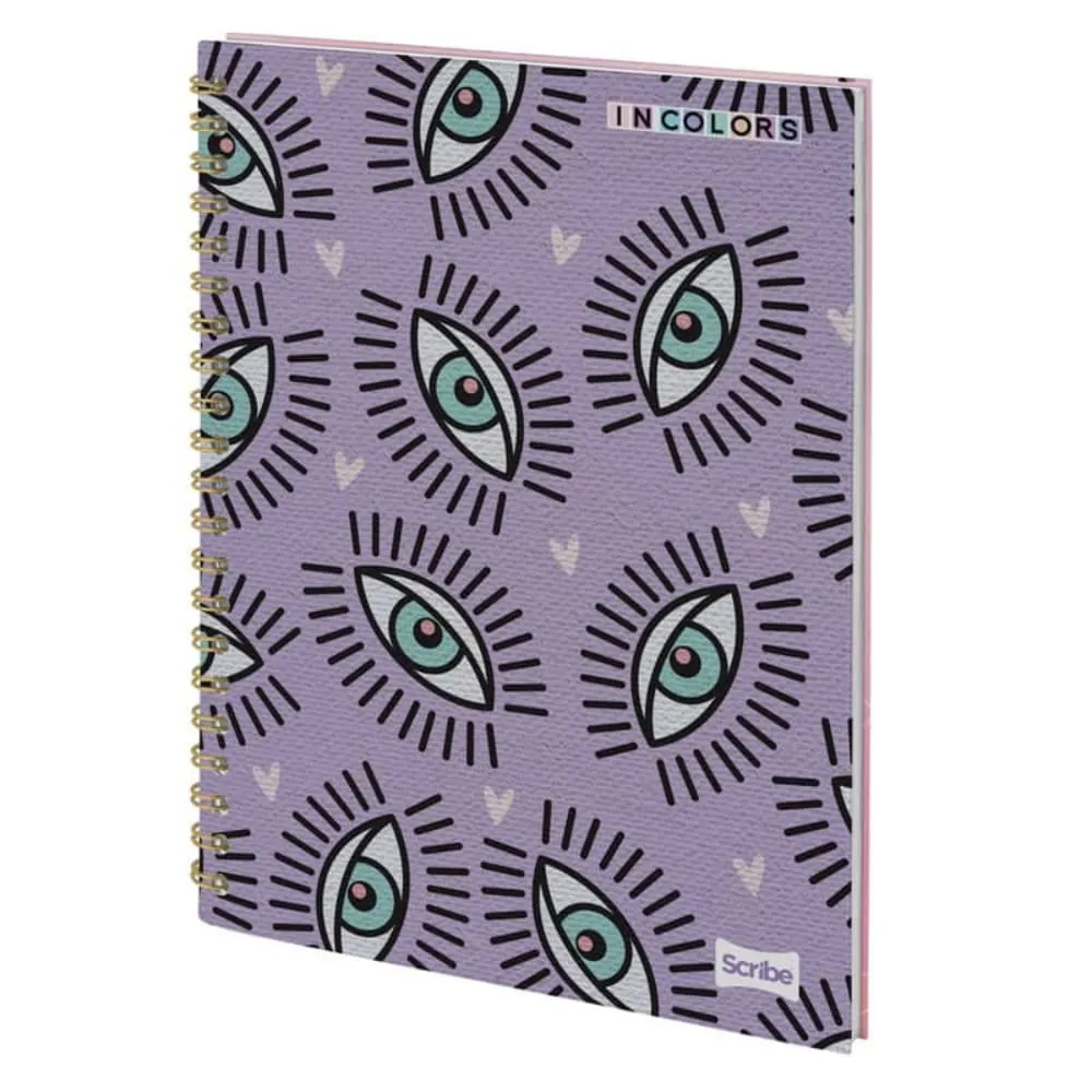 Cuaderno Argollado Canvas 80 Hojas Cuadriculado Surtido