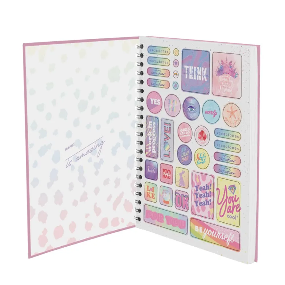 Cuaderno Argollado Incolors 80 Hojas Cuadriculado Surtido