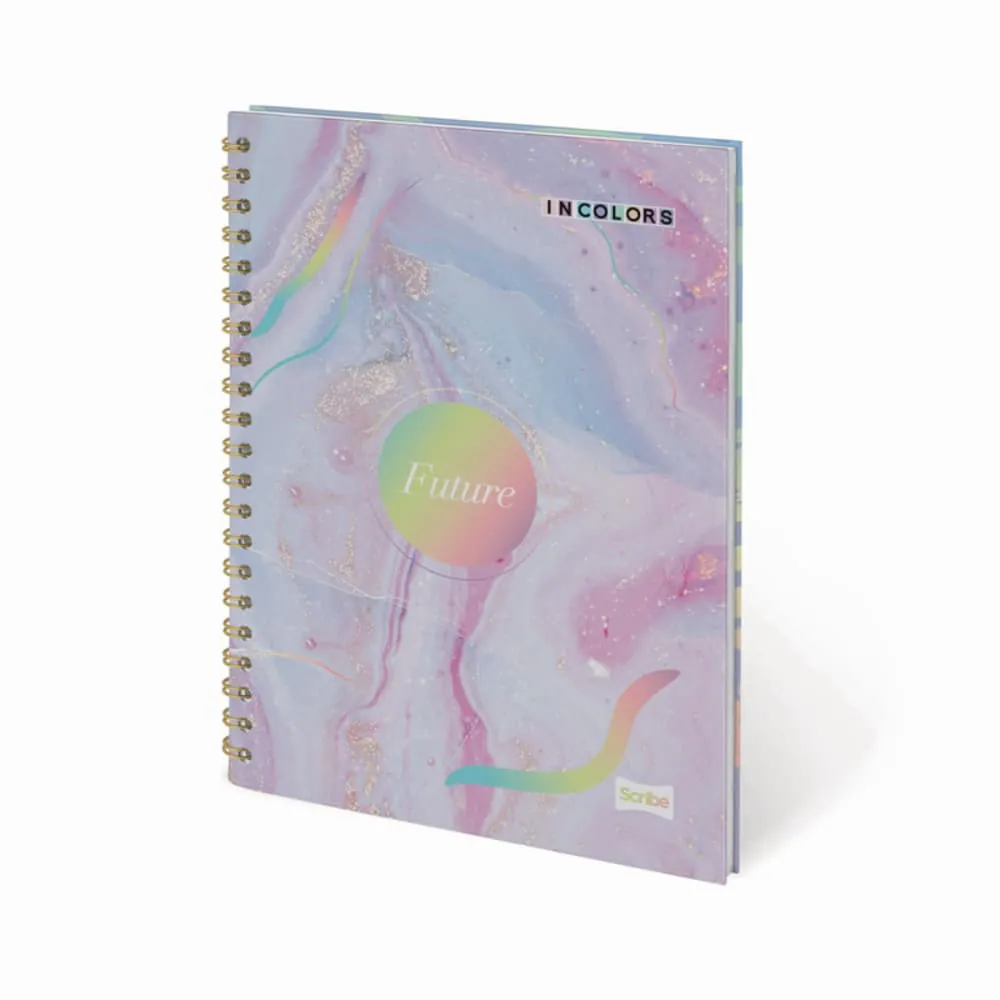 Cuaderno Argollado Incolors 80 Hojas Cuadriculado Surtido