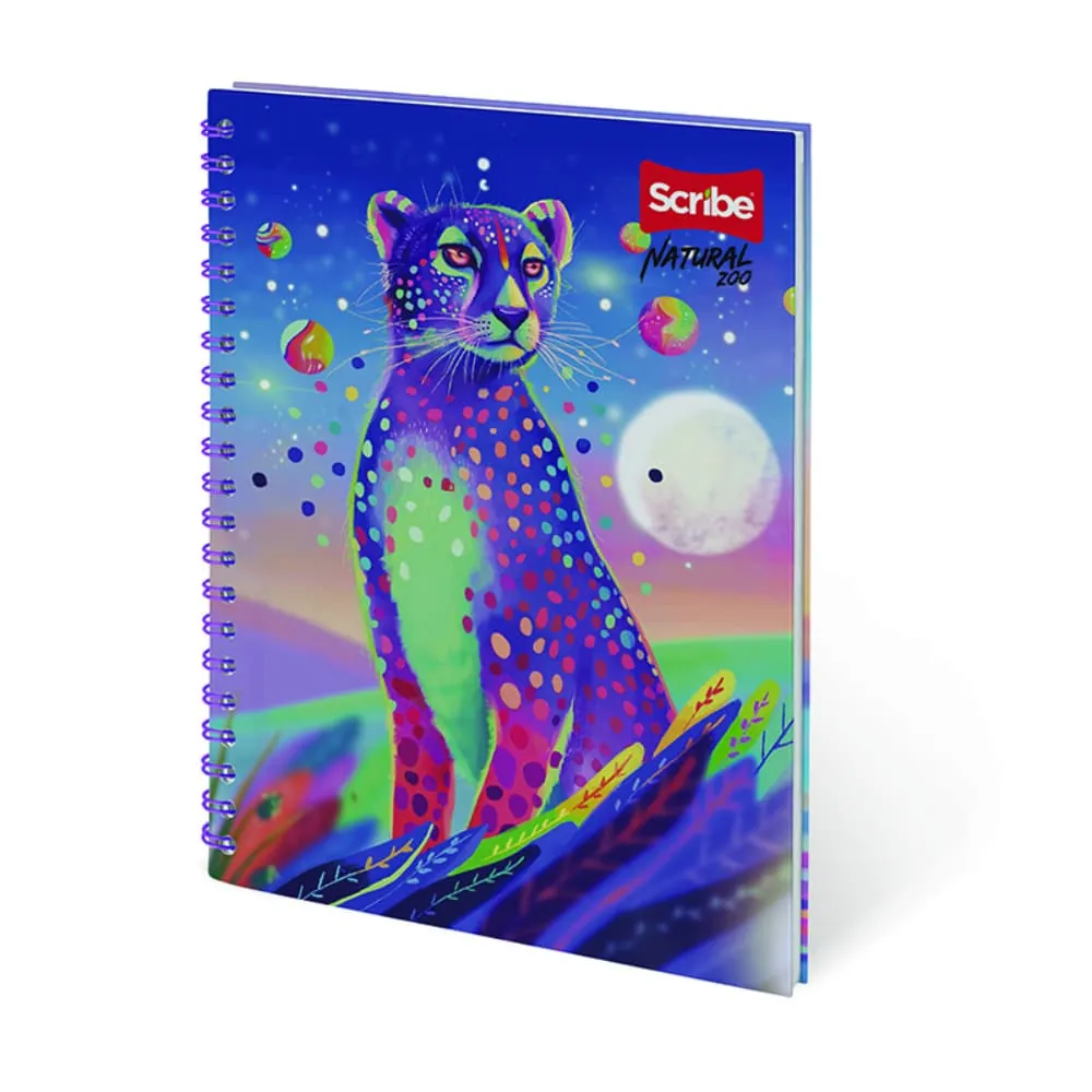 Cuaderno Argollado Natural Zoo 80 Hojas Cuadriculado Surtido