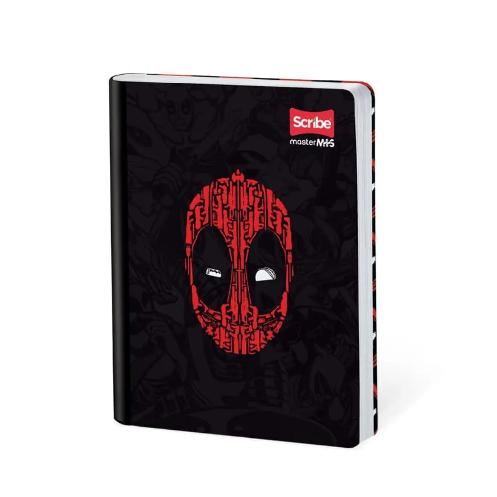 Cuaderno Cosido Deadpool 100 Hojas Ferrocarril Surtido