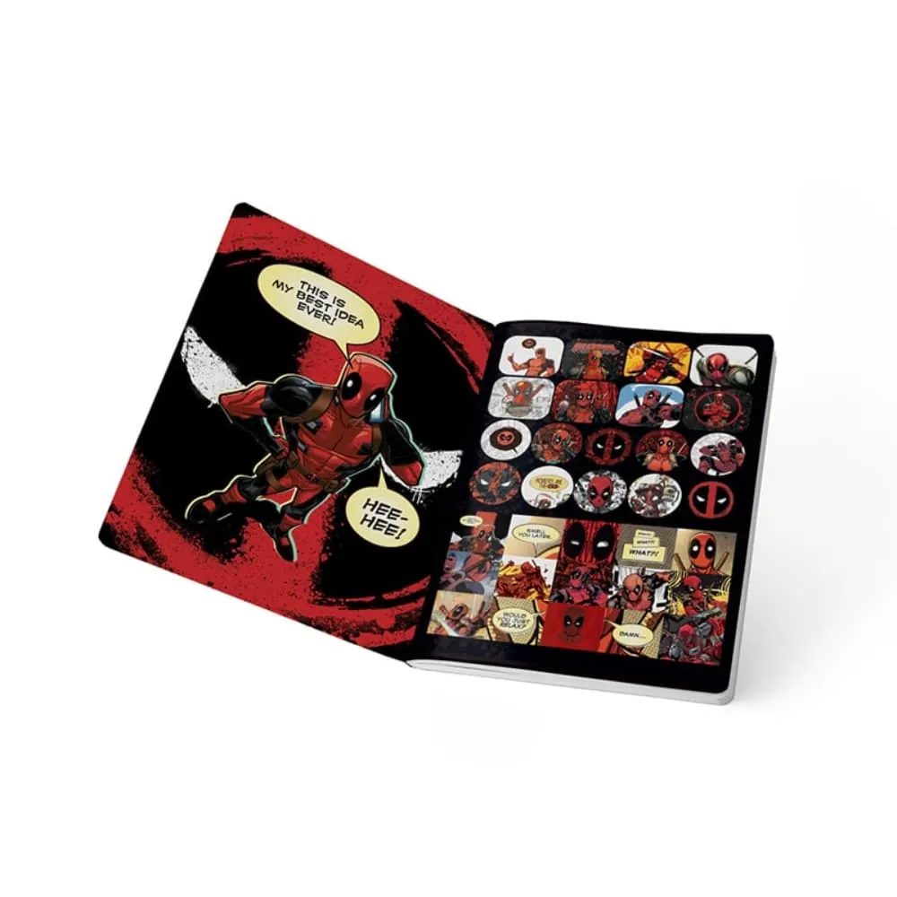 Cuaderno Cosido Deadpool 100 Hojas Ferrocarril Surtido