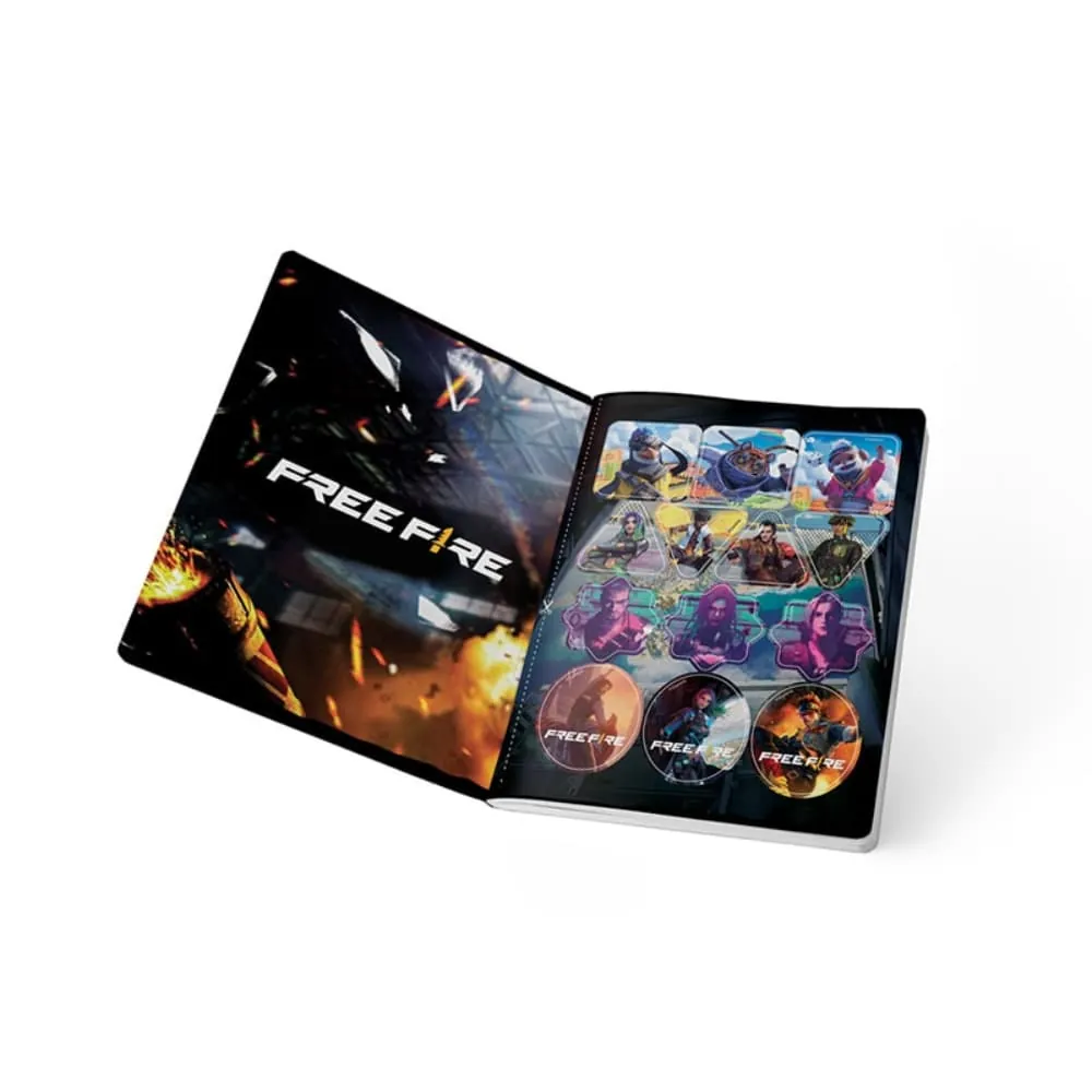 Cuaderno Cosido Freefire 100 Hojas Cuadriculado Surtido