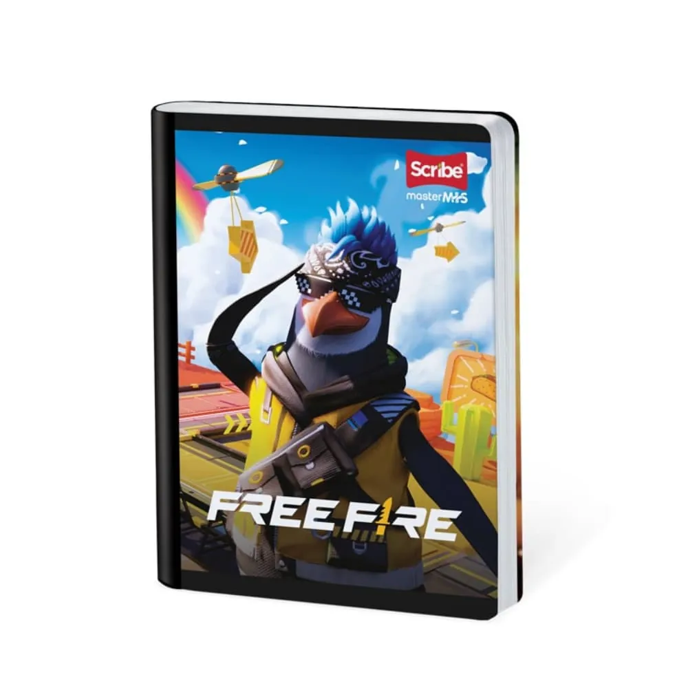 Cuaderno Cosido Freefire 50 Hojas Cuadriculado Surtido