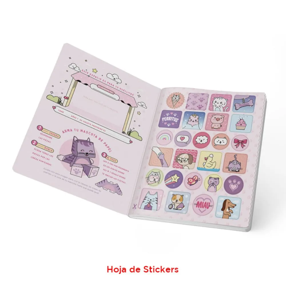 Cuaderno Cosido Huellitas 50 Hojas Cuadriculado Surtido