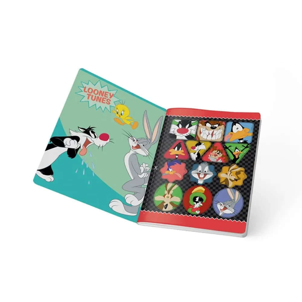 Cuaderno Cosido Looney Tunes 50 Hojas Cuadricualdo Surtido