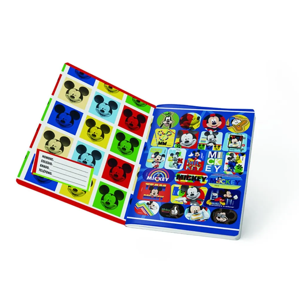 Cuaderno Cosido Mickey 100 Hojas Cuadriculado Surtido