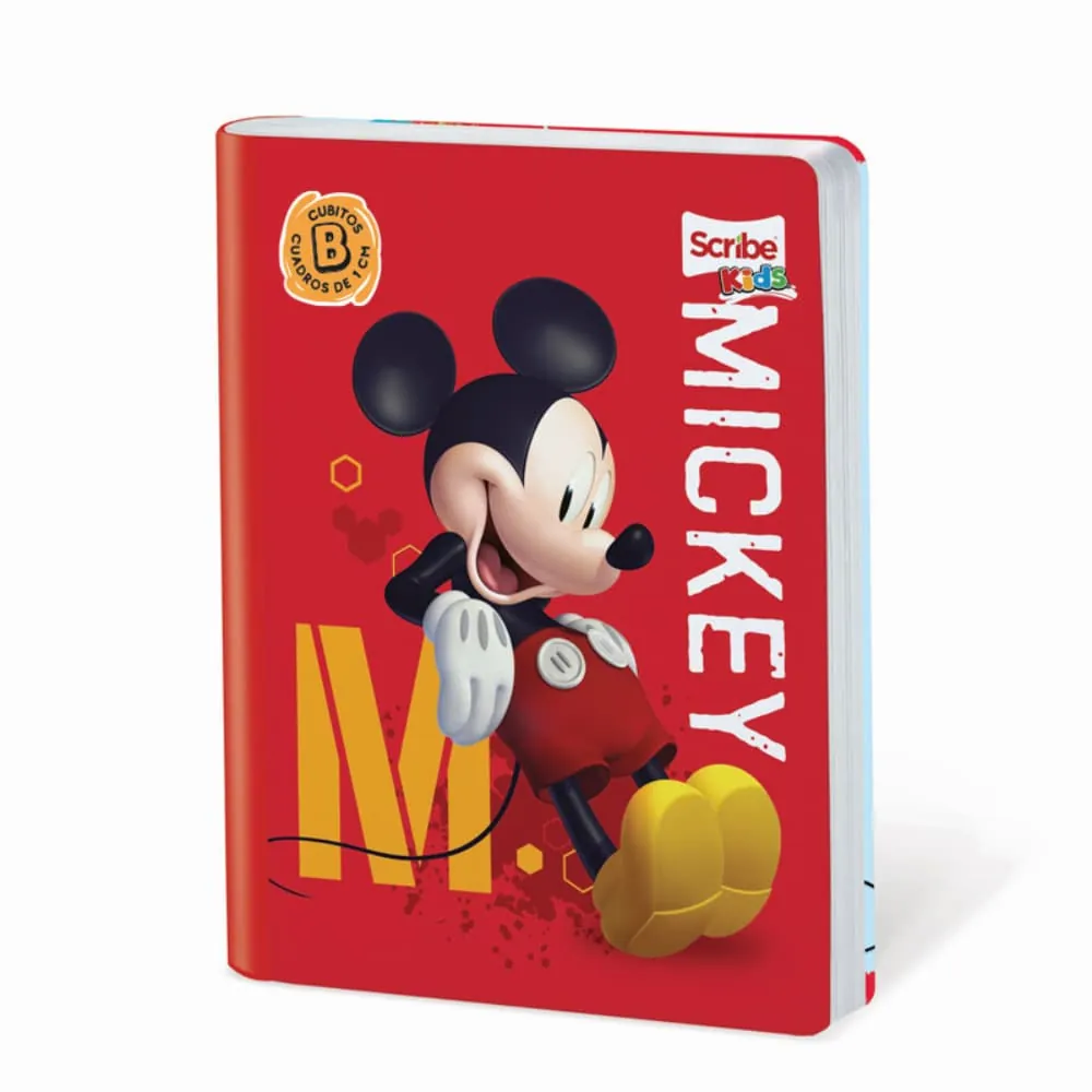 Cuaderno Cosido Mickey 100 Hojas Cuadriculado Surtido