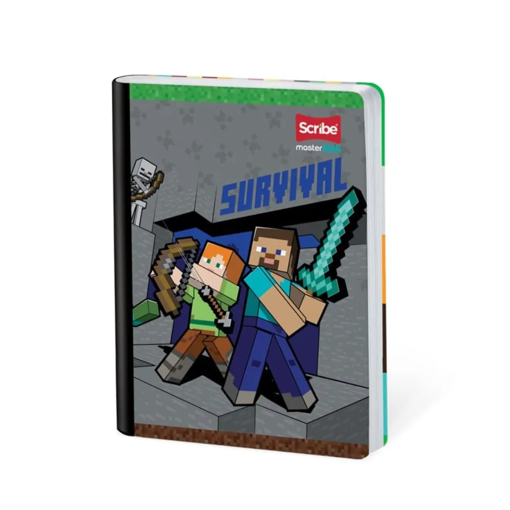 Cuaderno Cosido Minecraft 100 Hojas Ferrocarril Surtido
