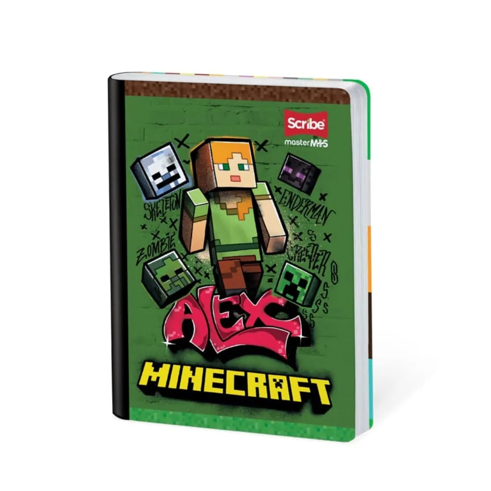 Cuaderno Cosido Minecraft 100 Hojas Ferrocarril Surtido