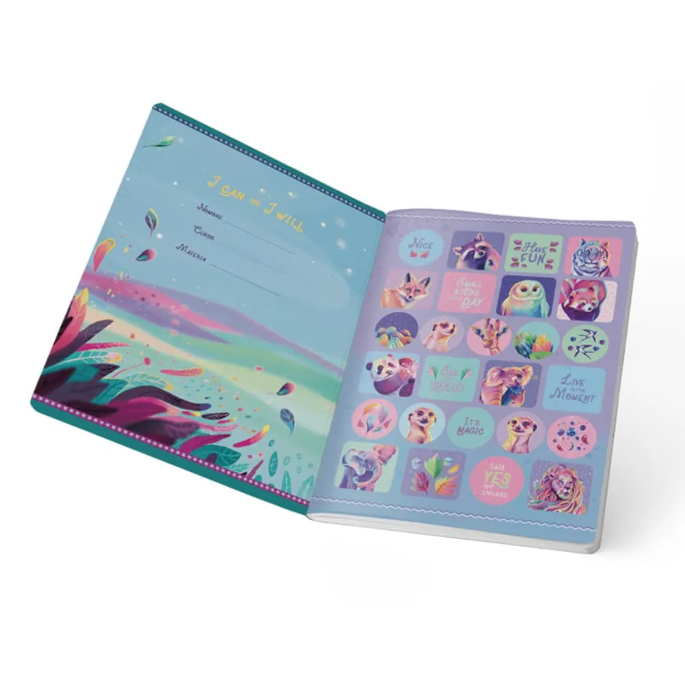 Cuaderno Cosido Natural Zoo 50 Hojas Cuadriculado Surtido