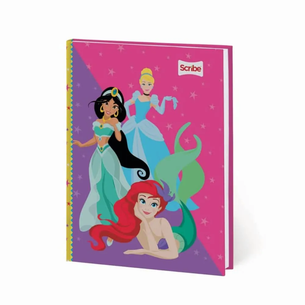 Cuaderno.Cosido Princesas 100 Hojas Cuadriculado Surtido
