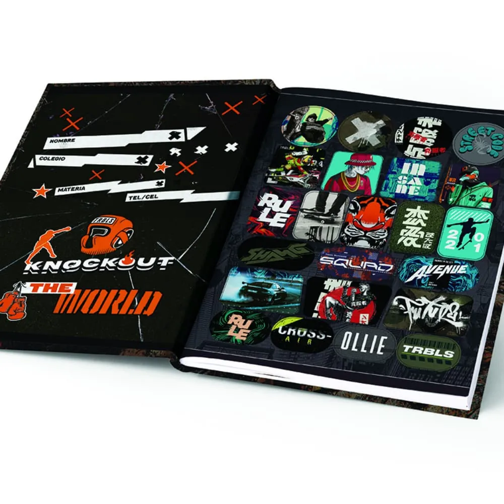 Cuaderno Cosido Tribals 100 Hojas Cuadriculado Surtido