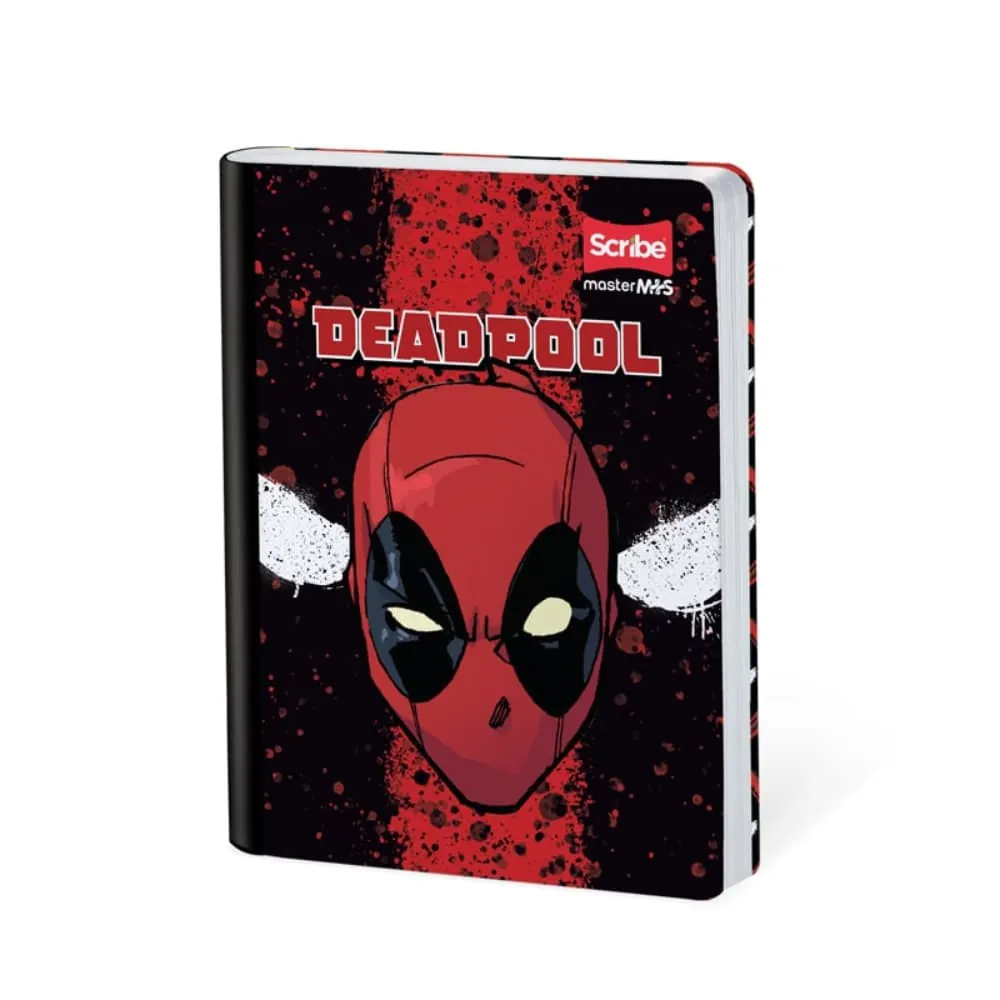 Cuaderno Deadpool 100 Hojas Cosido Rayado Surtido