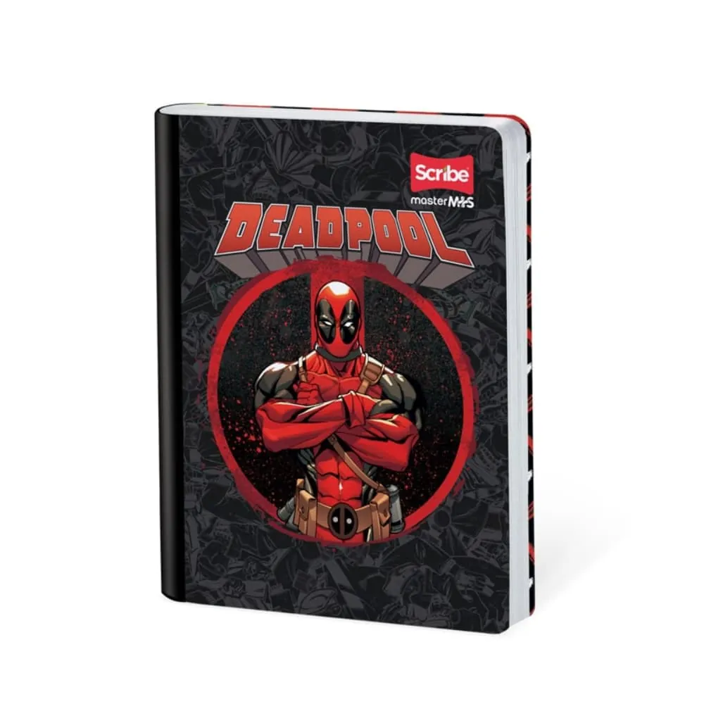 Cuaderno Deadpool 50 Hojas Cosido Rayado Surtido