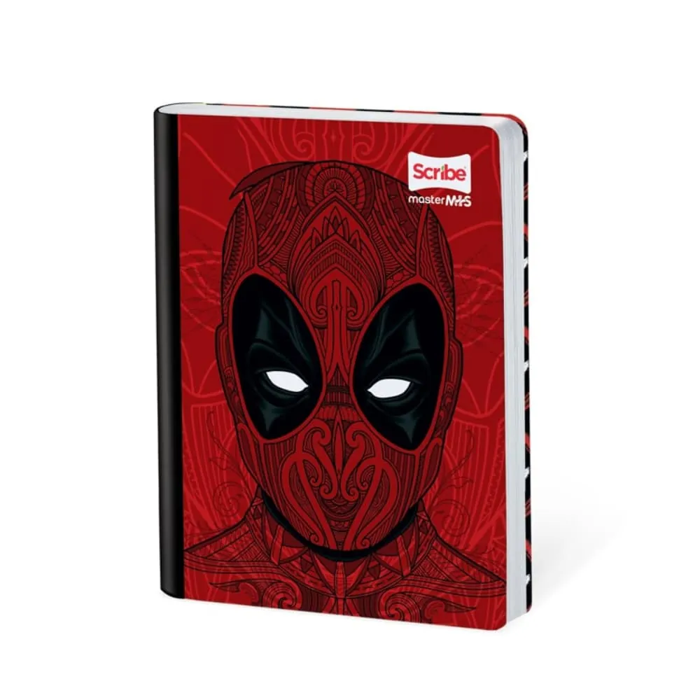 Cuaderno Deadpool 50 Hojas Cosido Rayado Surtido